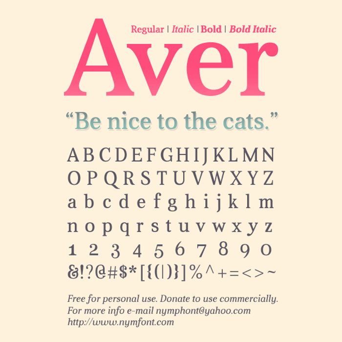 Aver Font poster