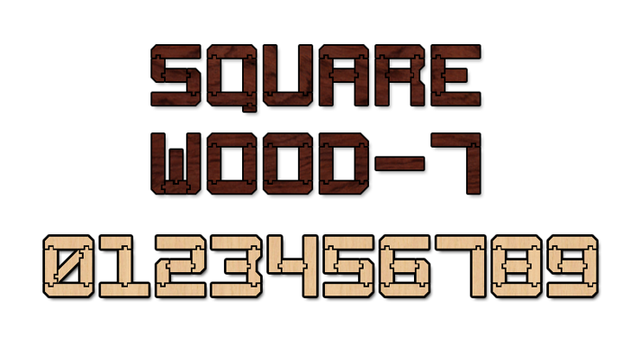 Square Wood-7 Font poster