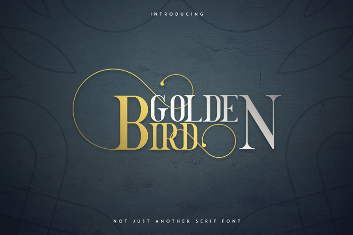 GOLDEN BIRD SERIF FONT poster