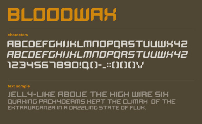 BloodWax Font poster