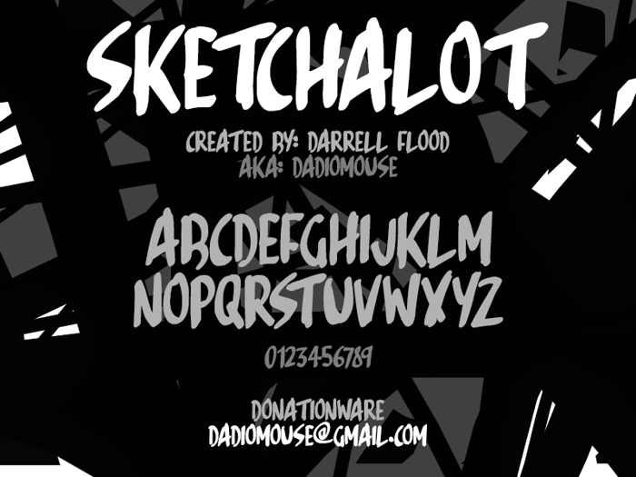 Sketchalot Font poster