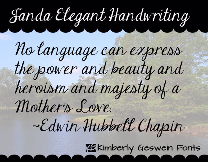 Janda Elegant Handwriting poster