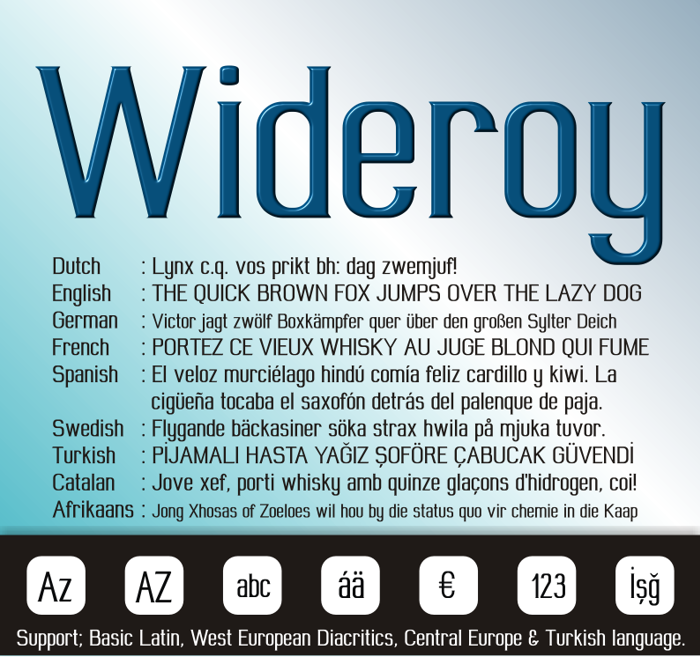 Wideroy Font poster