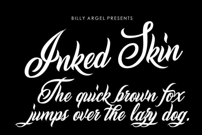 Inked Skin Font poster