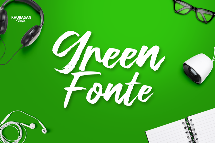 Green Fonte Font poster