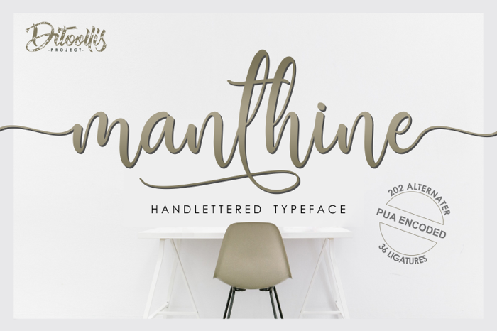 Manthine Font poster
