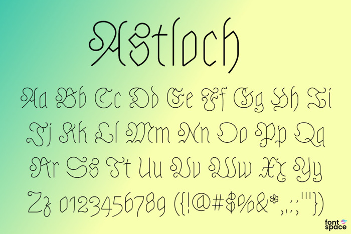 Astloch Font poster