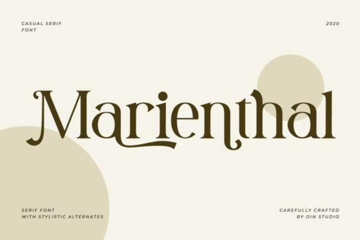Marienthal Font poster