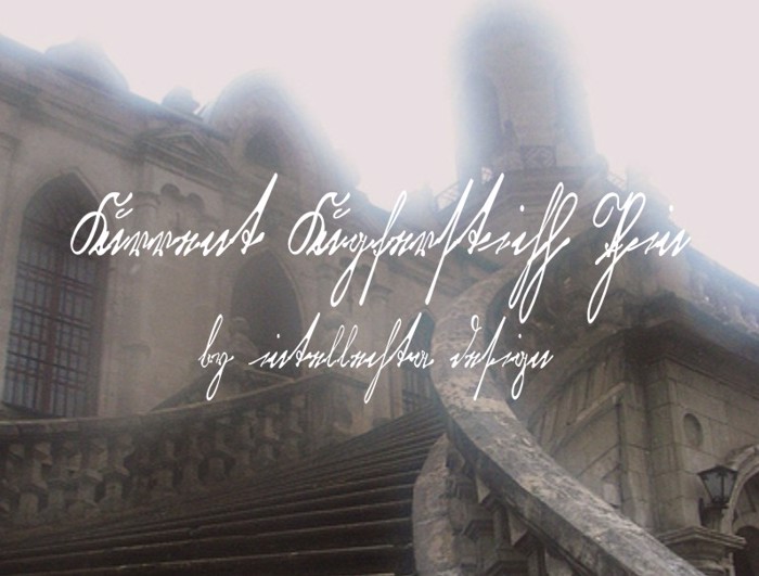KurrentKupferstichThin Font poster