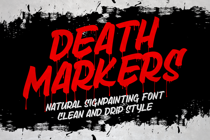 Death Markers Font poster