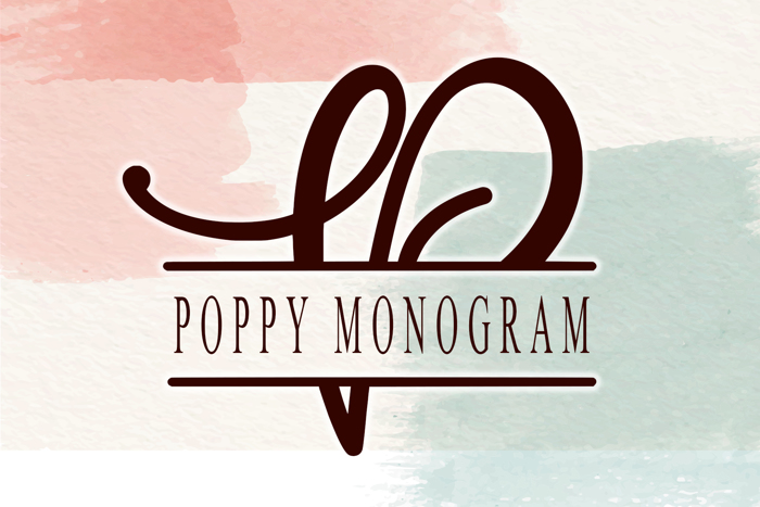Poppy Monogram _ Font poster