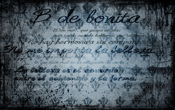 B de bonita Font poster