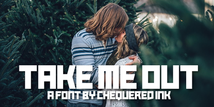 Take Me Out Font poster