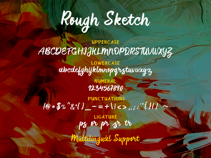 Rough Sketch Font poster