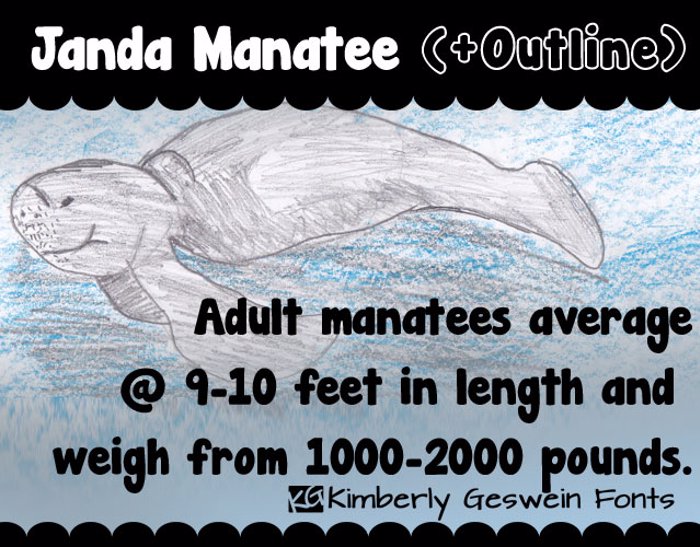 Janda Manatee Font poster
