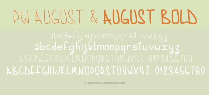 PWAugust Font poster