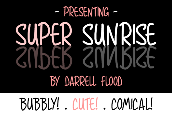 Super Sunrise Font poster