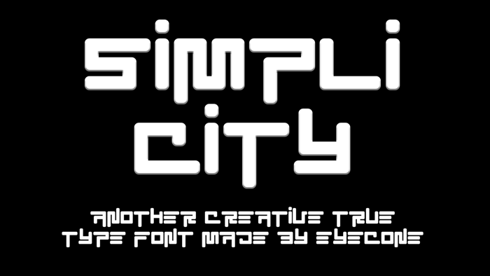 EC SimpliCity Font poster
