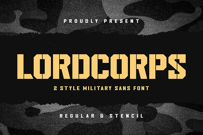 Lordcorps Stencil Font poster
