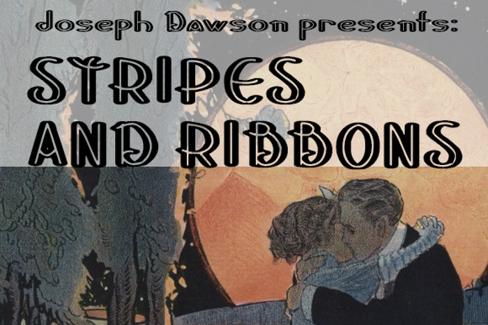 Stripes and Ribbons Font poster