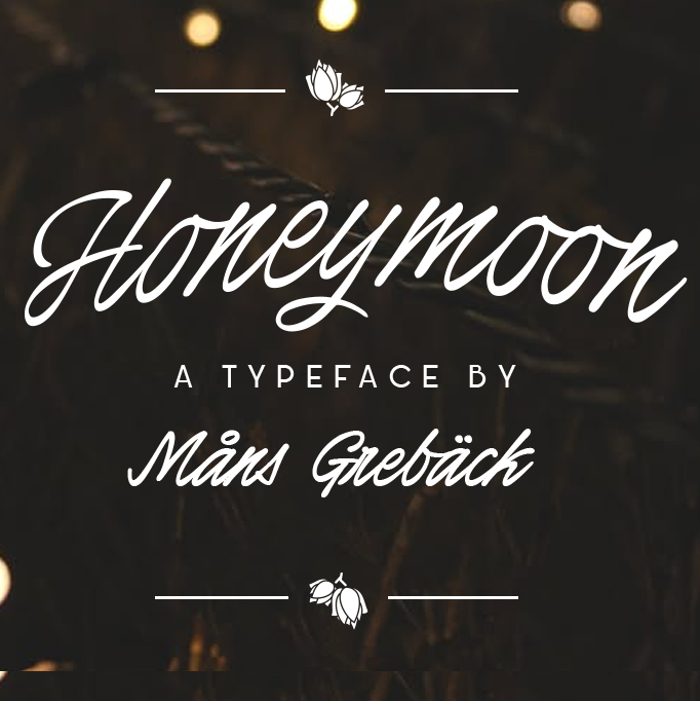 Honeymoon Font poster