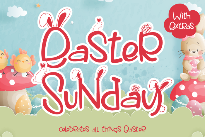 Easter Sunday Font poster