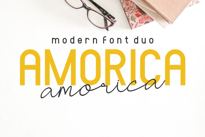 AMORICA Duo Font poster
