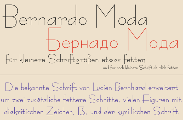 Bernardo Moda Font poster
