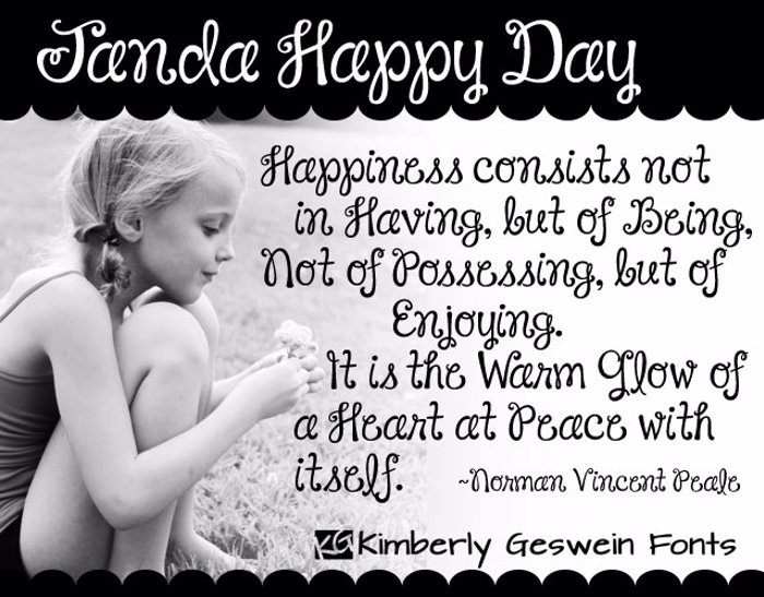 Janda Happy Day Font poster