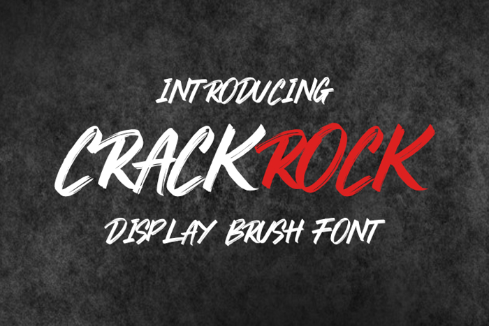 CRACKROCK Font poster