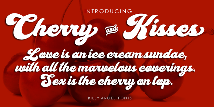 Cherry and Kisses Font poster