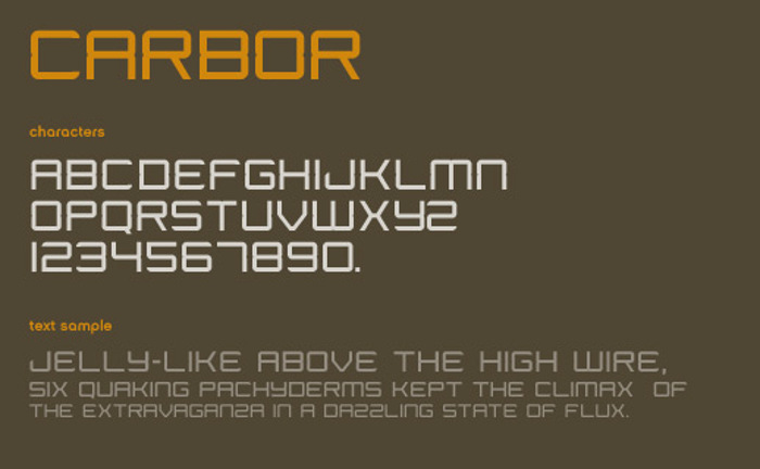 Carbor Font poster