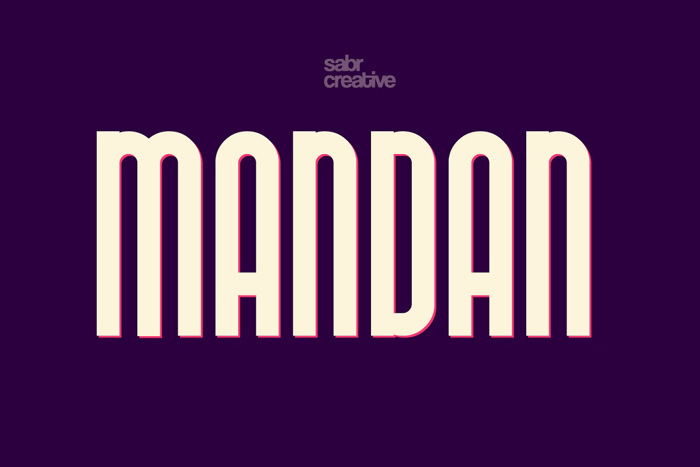 Mandan Font poster