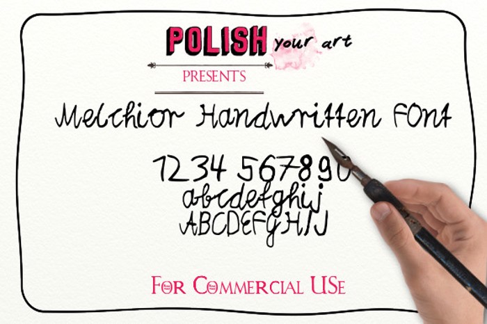Melchior Handwritten Font poster