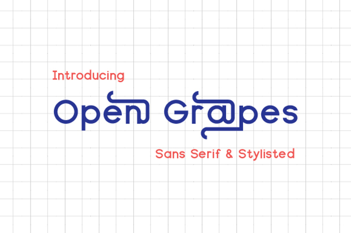 Open Grapes Font poster