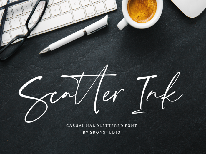 Scatter Ink Font poster