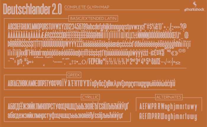 Deutschlander 2.0 Font poster