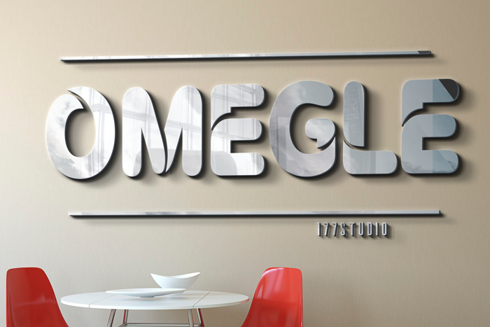 OMEGLE Font poster