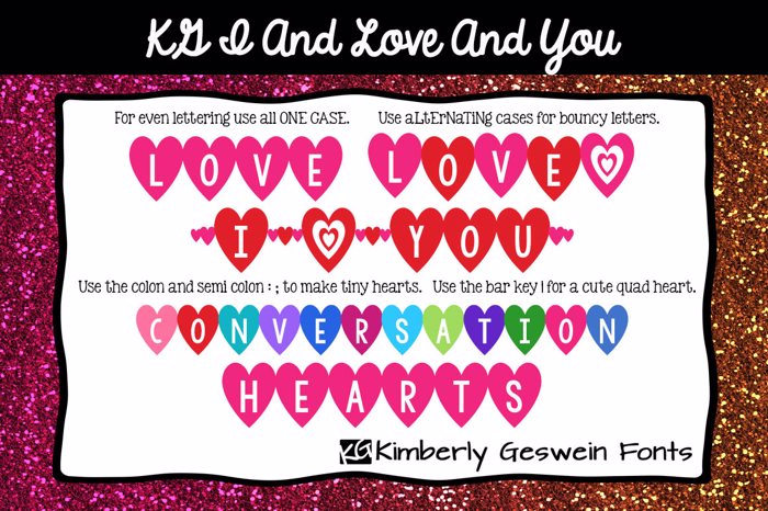 KG I And Love And You Font poster