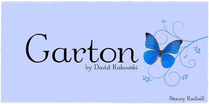 Garton Font poster