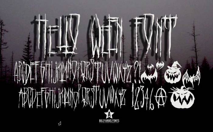 HELLO WEEN FONT poster