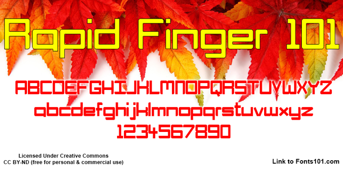 Rapid Finger 101 Font poster