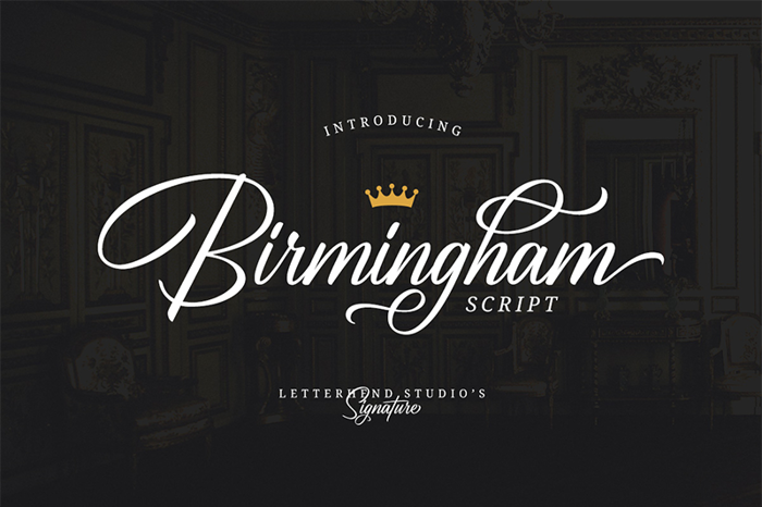 Birmingham Script DEMO Font poster