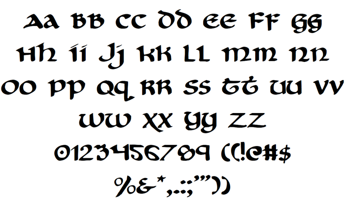 Cry Uncial Font poster