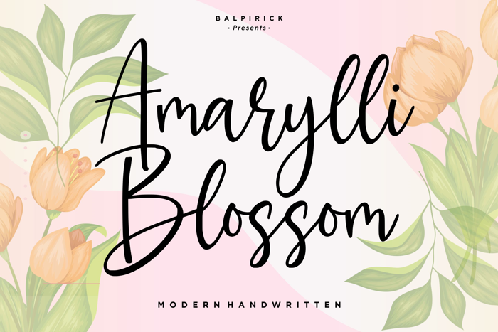 Amarylli Blossom Font poster