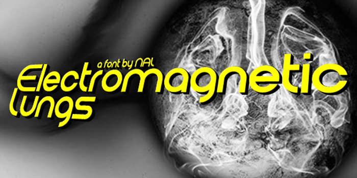 Electromagnetic Lungs Font poster