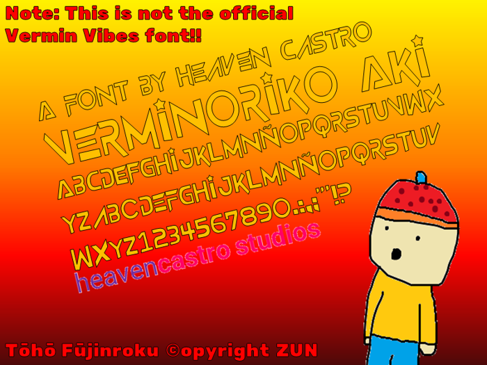 Verminoriko Aki Font poster