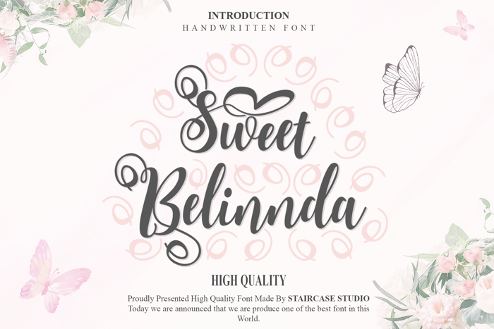 Sweet Belinnda Font poster