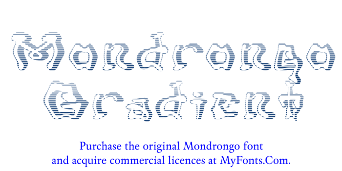 Mondrongo Gradient Font poster