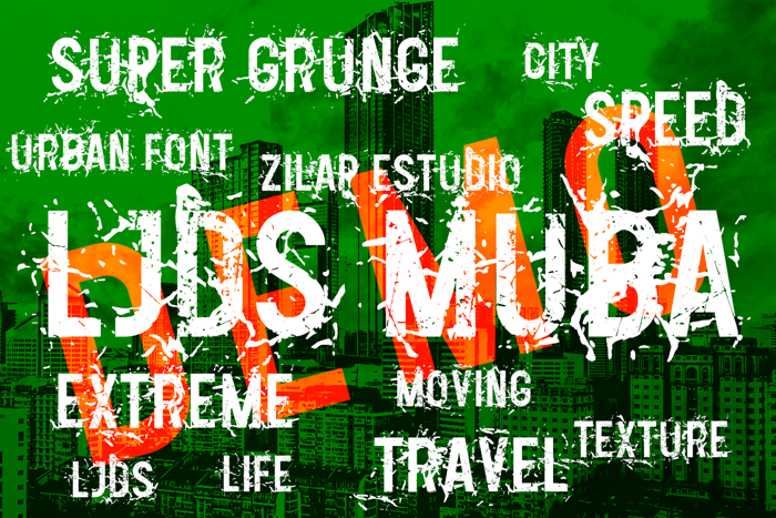LJDS Zilap MUBA Font poster